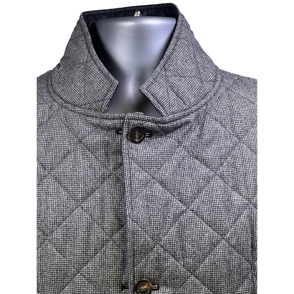 'Reserve' Patrick James Black or Check Reversible Quilted Insulated Vest-Mens L - Picture 2 of 10